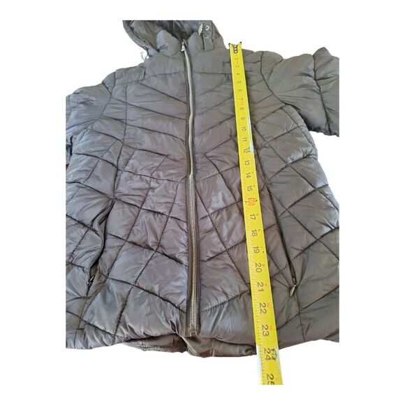 NICOLE MILLER Black Puffer Coat Hooded Jacket Womens Size Small Full Zip - Picture 3 of 16